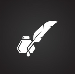 writing related icon on background for graphic vector image