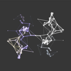 3d connection structure for science vector image