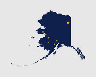 Alaska State Flag Map vector image