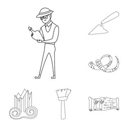 isolated object of story and research icon vector image