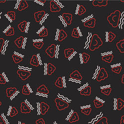 line fog and cloud icon isolated seamless pattern vector image