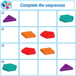 logical task complete the sequence vector image