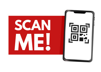 scan qr code me vector image