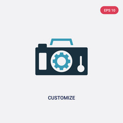 two color customize icon from technology concept vector