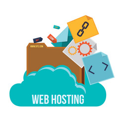 Web hosting design vector