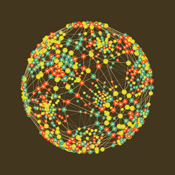 connection structure globe grid sphere vector