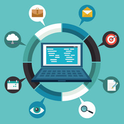 Content Management System (CMS) Concepts vector image