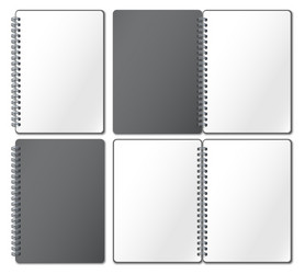 Empty Notebook Mockup - Spiral Bound vector image