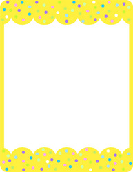 empty yellow curl frame banner template vector image