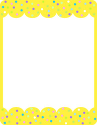 empty yellow curl frame banner template vector