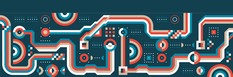 Geometric Abstract Network Pattern vector image
