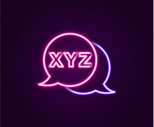 Glowing neon line xyz coordinate system icon vector