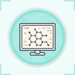 laboratory computer color icon vector image