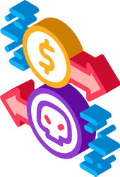 payment hacker services isometric icon vector