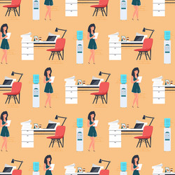 Potential office worker candidate seamless pattern vector