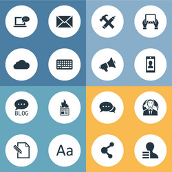 Set of simple user icons vector