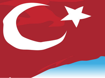 turkish flag vector image