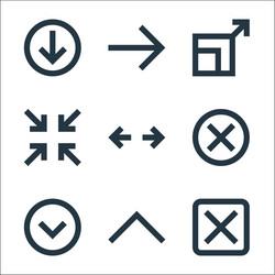 Ui line icons linear set quality vector