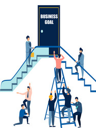 Business goal various options ways to achieve vector