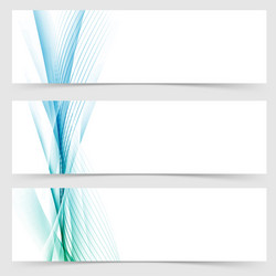 modern transparent smooth swoosh line header set vector image
