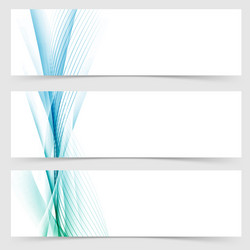 Modern transparent smooth swoosh line header set vector