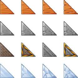 triangular blocks for physics game 1 vector image