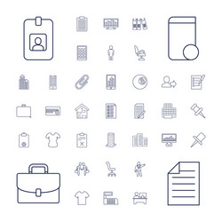 37 office icons vector