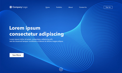 abstract background website landing page template vector image