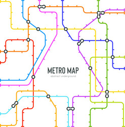 abstract metro map in shape triangle vector