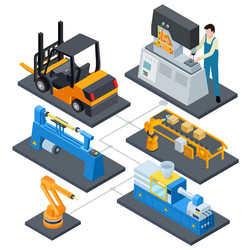 Factory Automation & Control Systems vector image