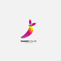 Mango design gradient color logo Royalty Free Vector Image