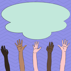 Multiracial diversity hands Royalty Free Vector Image