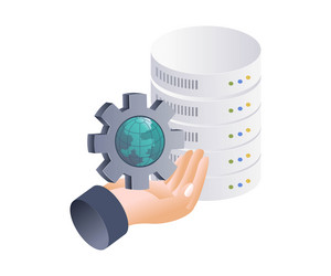 optimizing global data maintenance and management vector image
