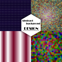 set of geometric pattern abstract background vector