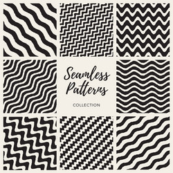 Wavy Lines Pattern Collection vector image