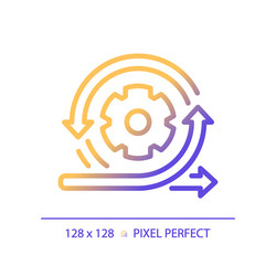 2d gradient agile development linear icon vector image