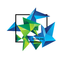 abstract banner with geometric pattern triangles vector image