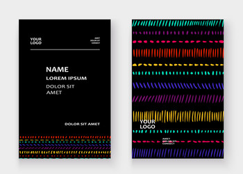 Abstract pattern with color hand drawn strokes vector