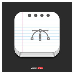 Icon gray on notepad style template eps 10 vector