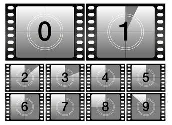 Retro Countdown Timer Frames vector image