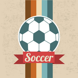 Soccer design over pattern background vector