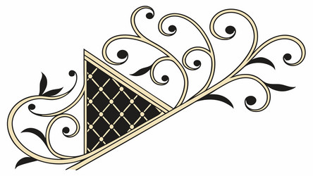 classic scroll intricate grid with elegant vector image