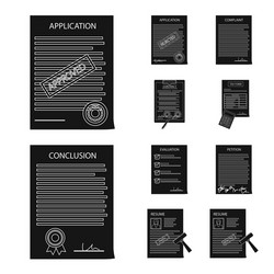 design form and document sign set vector image
