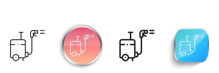 disinfection icon thin linear regular and button vector image