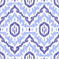 Retro ikat blue pattern Royalty Free Vector Image