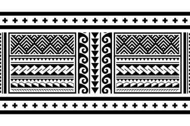 Polynesian Tribal Geometric Pattern Vector Image