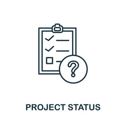 project status icon simple element from vector image