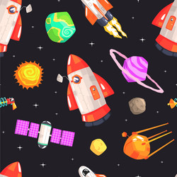 Space seamless pattern design element can be used vector