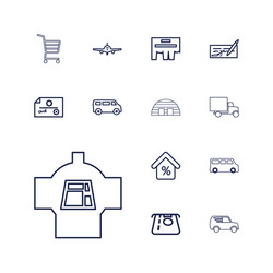 13 commercial icons vector