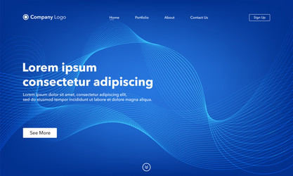 abstract background website landing page template vector image